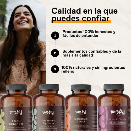 Unruled - 4 Mag Complex | Complejo De 4 Magnesios | 60 Cáps