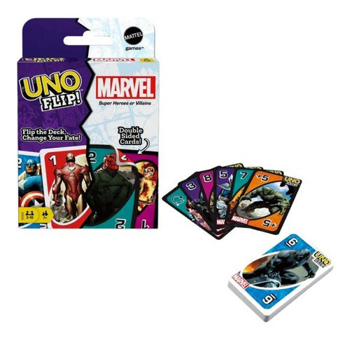 Juegos Uno - Flip Marvel Gxv56