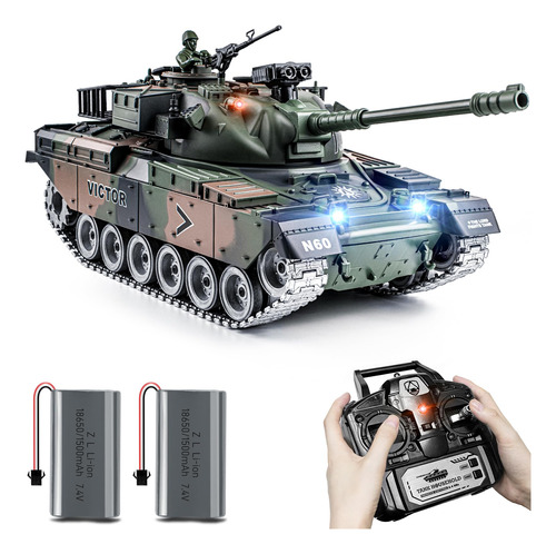 Supdex Rc Tank, 1:18 Aleacion Metal Us M60 Control Remoto Ej