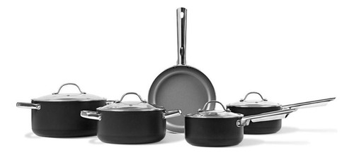 Juego de utensilios de cocina Brinox antiadherentes para curry, 5 piezas, color negro