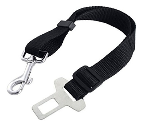 Arnés De Cinturón De Seguridad Negro Ajustable Para Mascotas