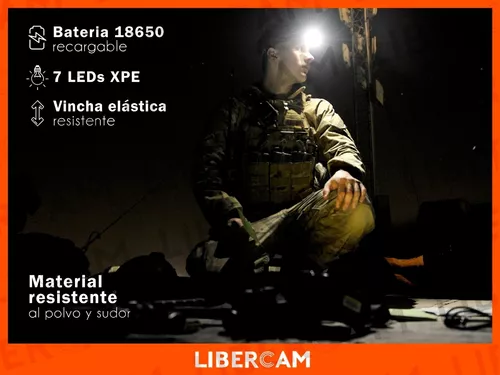 Linterna Minero Led X7 Cabeza Vincha Militar Cree 6000 Lm