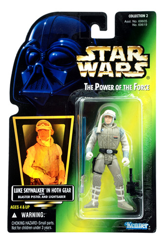 Star Wars Power Of The Force Gold Luke Skywalker Hoth Detall