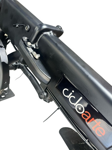 Bicicleta Eletrica Bike Dobravel Bateria Litio 36v 350watts Cor Preto