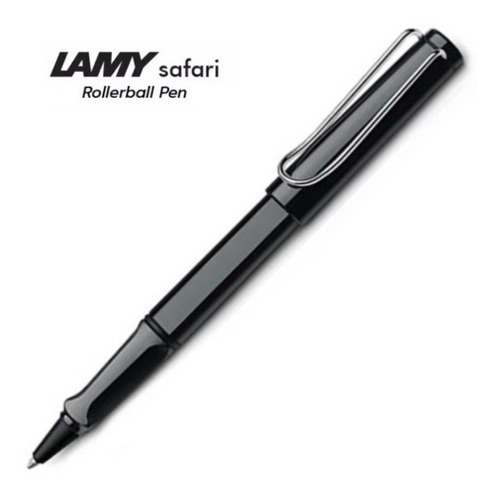 Boligrafo Esfero Roller Lamy Safari Negro Brillante Original