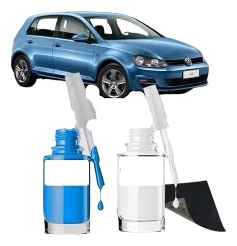 Tinta Tira Risco Automotivo Volkswagen Golf Cor Azul Silk