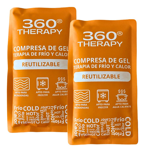 Pack De 2 Compresas De Gel Frío/calor. 13x28cm. 360º Therapy