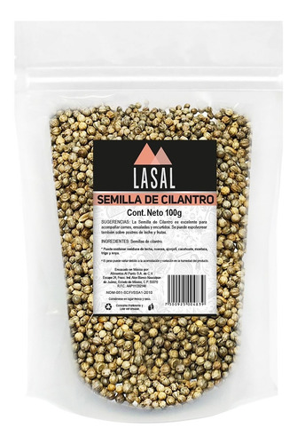 Semilla De Cilantro 100 Gramos Pouch Resellable