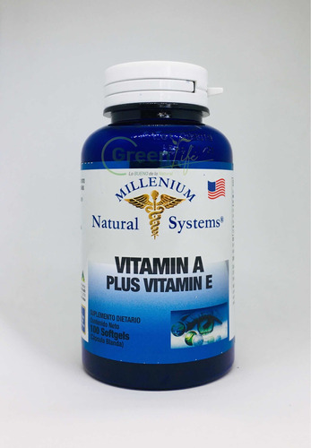 Vitamina A Plus Vitamina E X100 Softgels Natural Systems