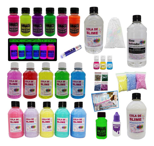 Kit Para Fazer Slime Cola Transparente - Kit Grande Oferta