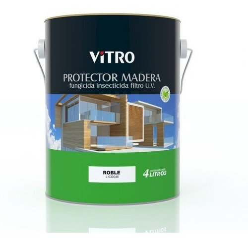 Protector Madera Roble Vitro 4 Litros Fungicida, Insecticida