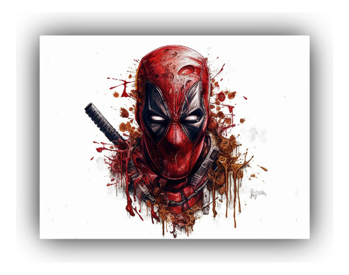 Arte De Pared Telas Sublimadas Dead Pool Posters 45x30cm