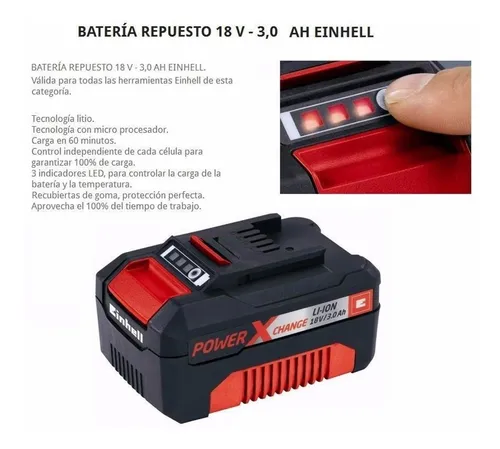 Batería Einhell POWER X-CHANGE 18V 6,0Ah/5,0 iones de litio batería de  repuesto