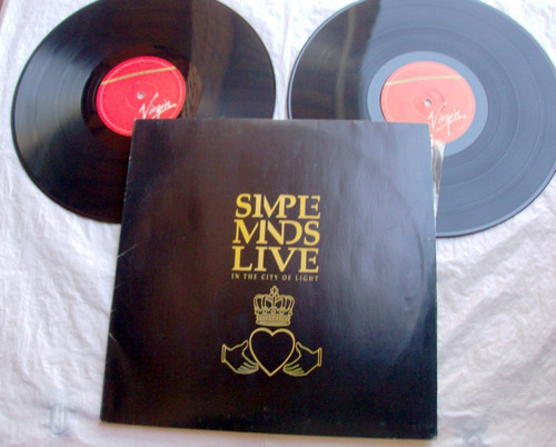 Simple Minds Live In The City Of Light Vinilo Doble 1987 Ex