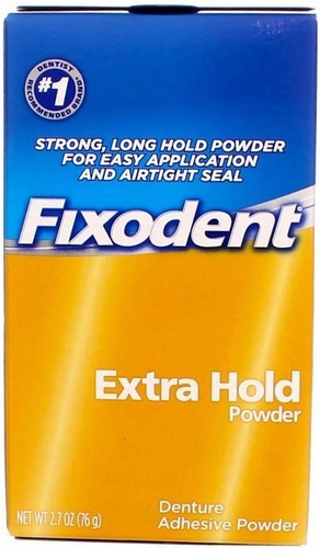 Fixodent Extra Em Pó Hold Powder 76g