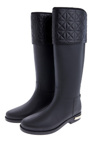 Botas Lluvia Impermeable Mujer Rhombus Bottplie - Negro