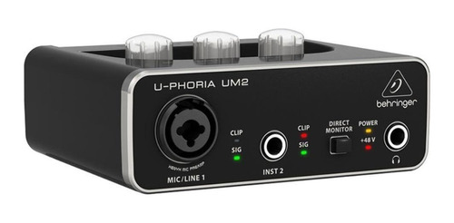 Interface De Áudio Behringer Um 2 Usb Um-2 U-phoria Um2