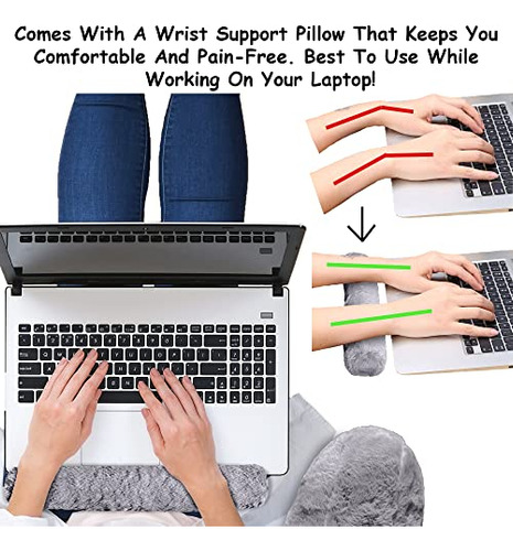 Reading Pillow With Reading Light And Wrist Support, Ha...