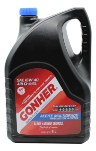 Aceite Diesel Gonher Galon 15w40 Somos Tienda Fisica