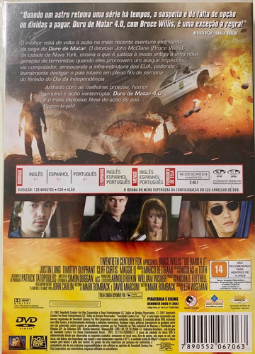 Imagem 2 de 4 de Dvd - Filme - Duro De Matar 4.0