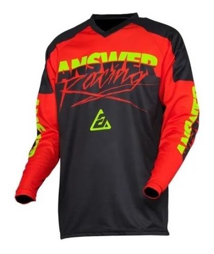 Ansr Syncron Jersey cian/rojo Motocross MX Enduro Quad Off Road 