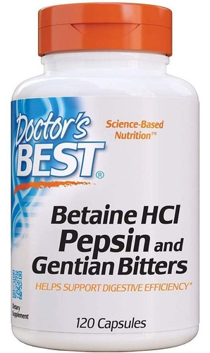 Betaina Pepsina Con Gentian Bitters De Doctor´s Best