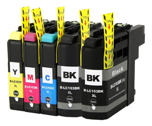 Pack  5 Cartuchos Compatibles Lc 101 , Lc 103, Dcp-152.xl