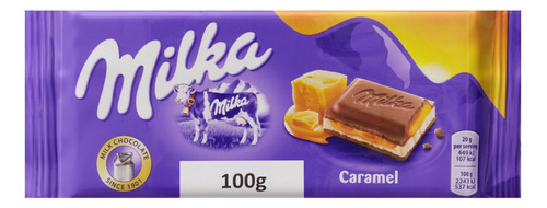 Chocolate ao Leite com Caramelo Dourado Milka Pacote 100g