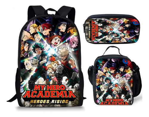 Conjunto De Mochila De Tres Piezas Bakugo Katsuki My Hero Ac