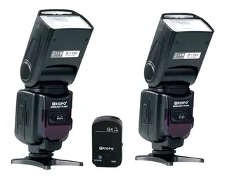 2 Flashes Triopo Tr950ii P/ Canon Nikon Fuji + Emisor G4