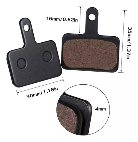 2 Pares Balatas Shimano Tektro 4 Pastillas P/frenos Mt200 Y+