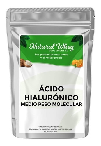 Ácido Hialurónico  Puro 10 Gramos Medio  Peso Molecular 