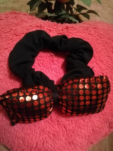 Imagen 7 de 10 de Scrunchies Colitas Moñeras Artesanales. A Mano!!!