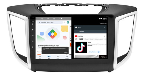 Multimidia Creta 15/22 Android 14 Carplay Gps Wifi Qled 9p