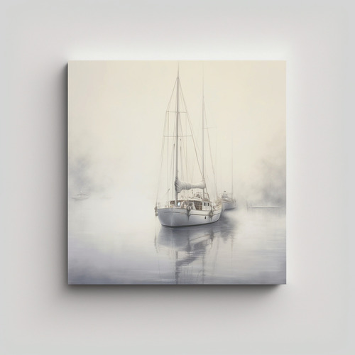 60x60cm Cuadro Decorativo Líneas Simétricas Niebla Seis Ya