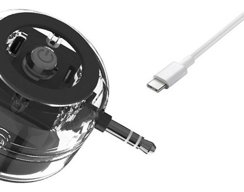 Enchufe Compacto Portátil Usb C De 3,5 Mm En Mini Negro