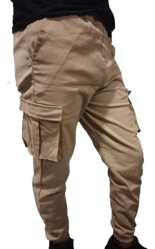 Jogger Cargo Gabardina Strech Para Hombre Pantalón Casual