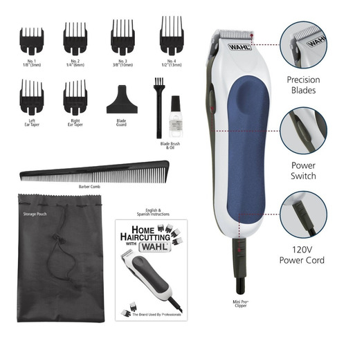 Maquina Wahl 9307 De Peluquería Afeitar Barbera 12 Piezas