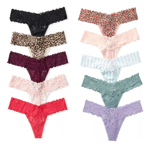 Panties Thong Colaless Encaje Victoria Varias