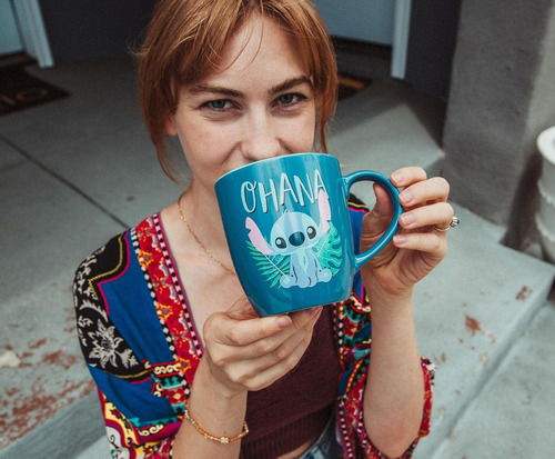 Taza Cerámica Lilo & Stitch Ohana, 18 Oz, Tropical