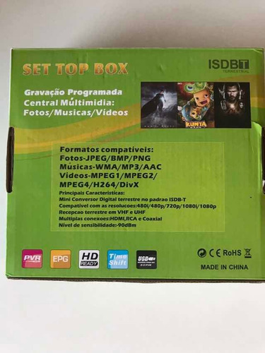 Conversor Digital Set Top Box Full Hd 1080p Isdbt