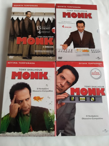 Dvd Monk Temporadas 4°, 5°, 7°, 8°
