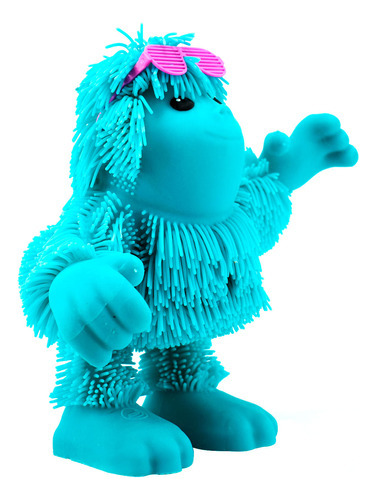 Movimentos e sons do orangotango Tan-tan Jiggly Pets Cor azul