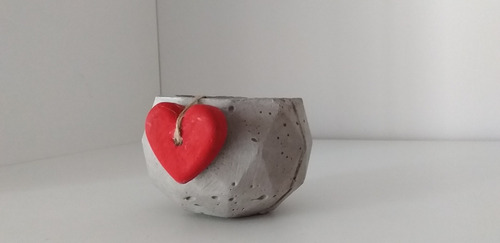 Macetita Geométrica Con Corazón Souvenirs Suculenta/cactus