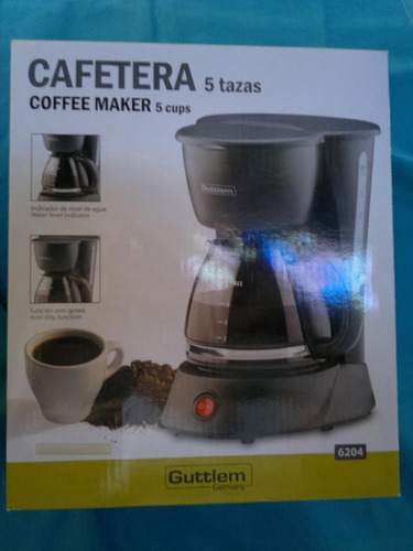 Cafetera Electrica Guttlem  5 Tazas Con Jarra 45v