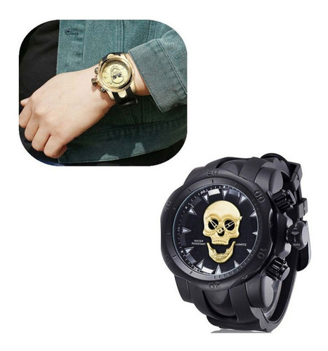 Reloj De Cuarzo Calavera Para Hombre