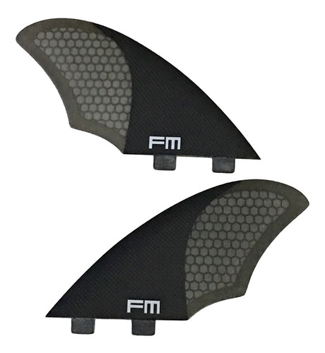 Quilhas De Carbono Fm Surf Carbon Twin Ft2 Biquilha Preto