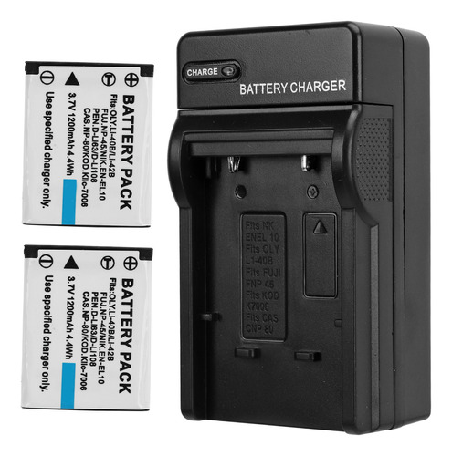 Batería De Cámara De 1200 Mah, Enchufe Americano Negro, 100-