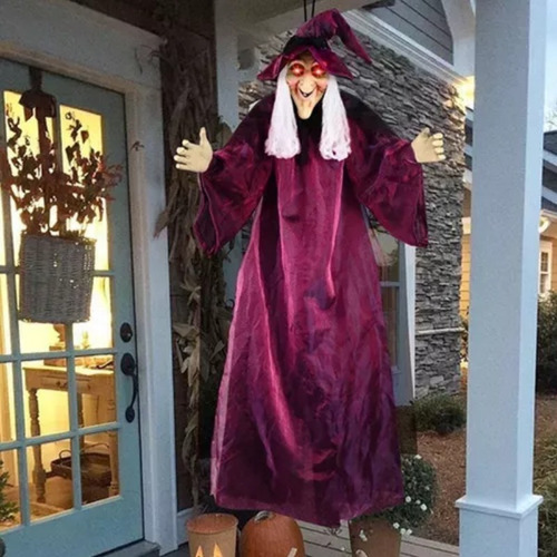 Decoración De Halloween Bruja Controlada Por Voz 2024