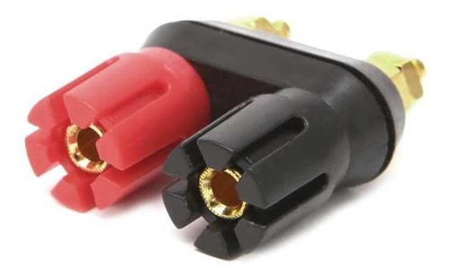 Conector Doble Banana Rojo Negro Plug